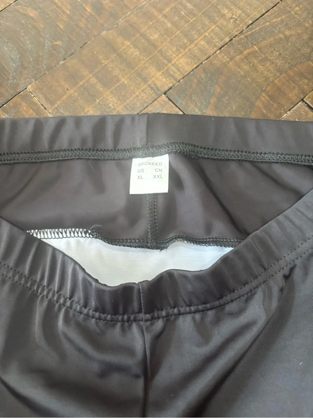 SPONEED Padded Cycling Shorts Black Gray Unisex Adults Athletic Fit XL